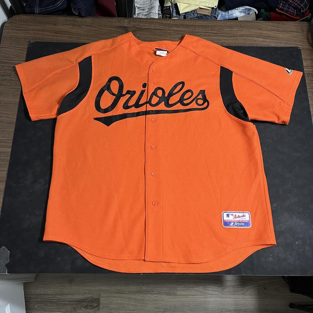 Baltimore Orioles Jersey 2XL Orange MLB Baseball Majestic Authentic USA Vintage